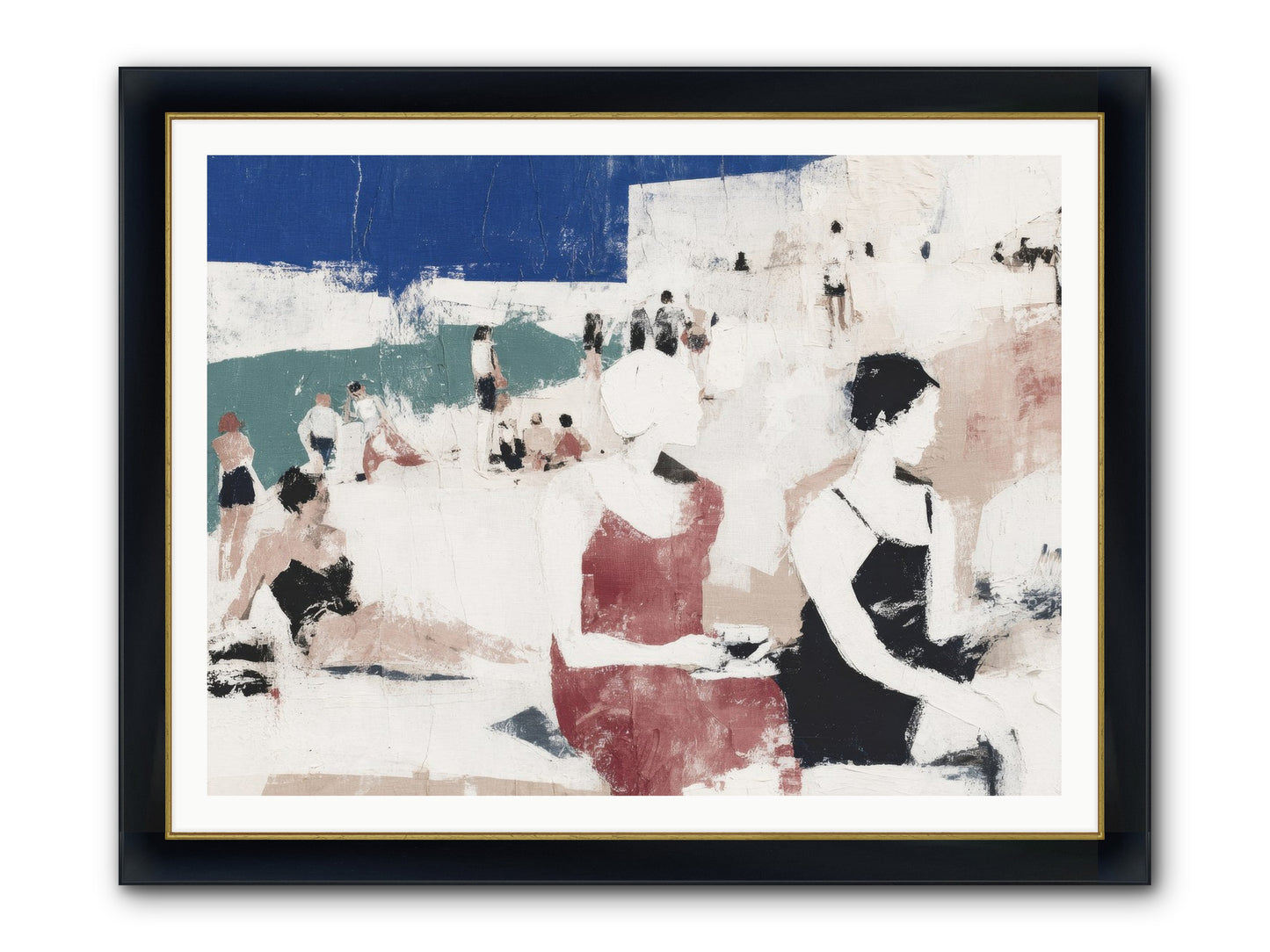 Sand-kissed No.2 Framed Print - Wide Black w/Gold 48x36