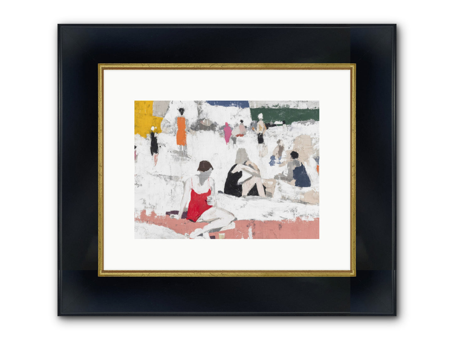 Sand-kissed No.4 Framed Print - Wide Black w/Gold 12x9