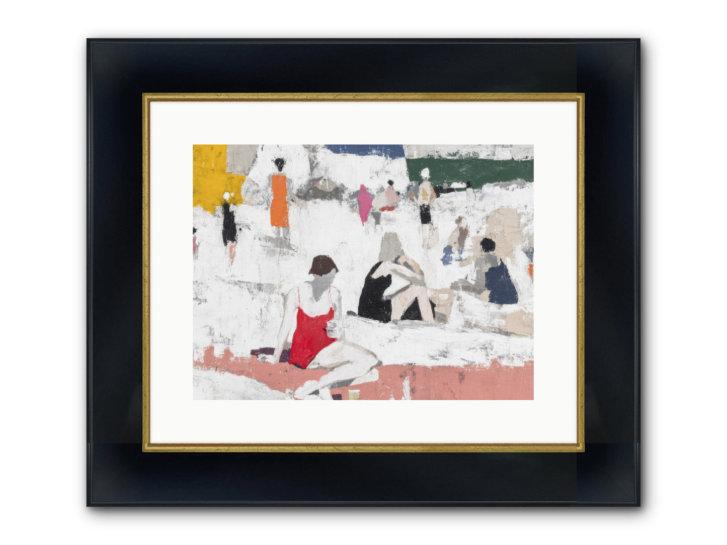 Sand-kissed No.4 Framed Print - Wide Black w/Gold 16x12