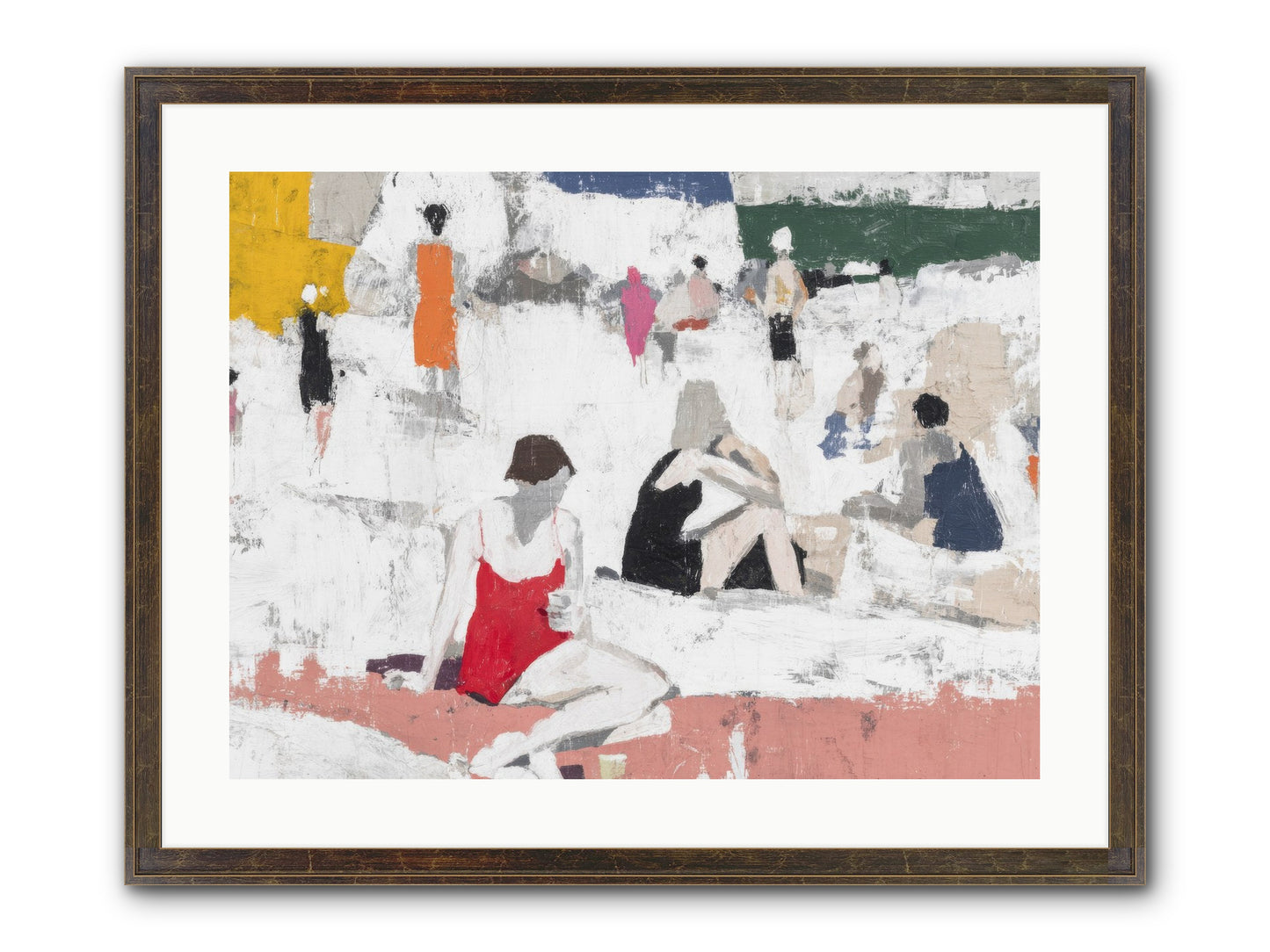 Sand-kissed No.4 Framed Print - Slimwoods Black/Gold 24x18