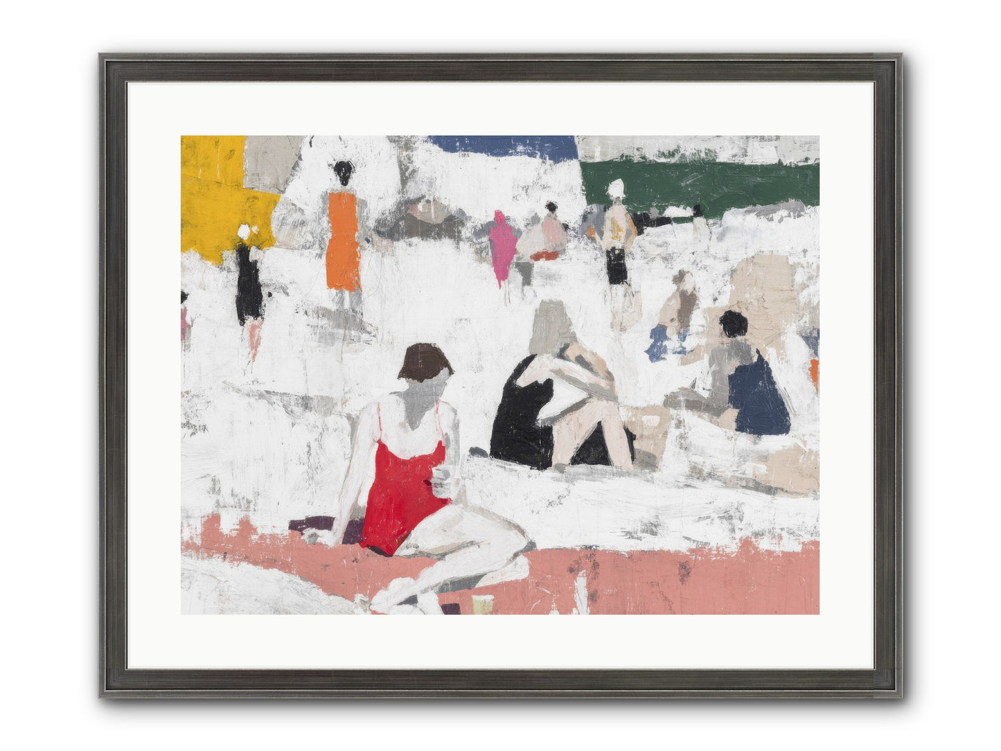 Sand-kissed No.4 Framed Print - Slimwoods Black/Silver 24x18