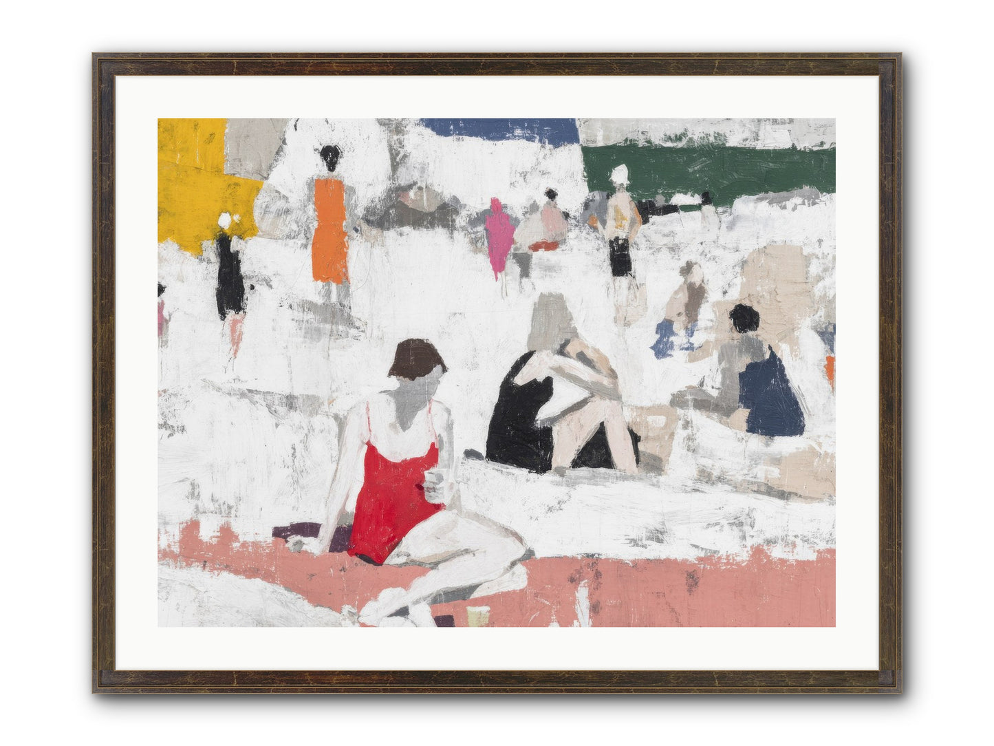 Sand-kissed No.4 Framed Print - Slimwoods Black/Gold 32x24