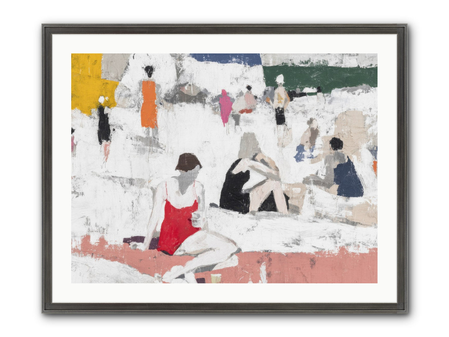 Sand-kissed No.4 Framed Print - Slimwoods Black/Silver 32x24