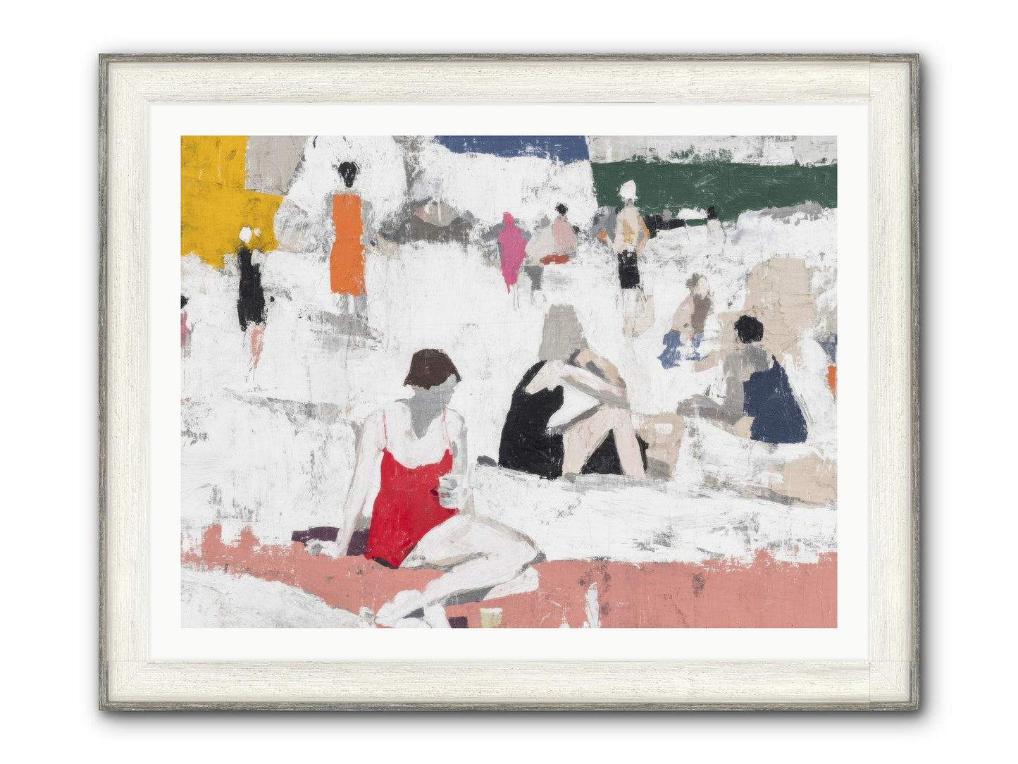Sand-kissed No.4 Framed Print - Driftwood White 40x30