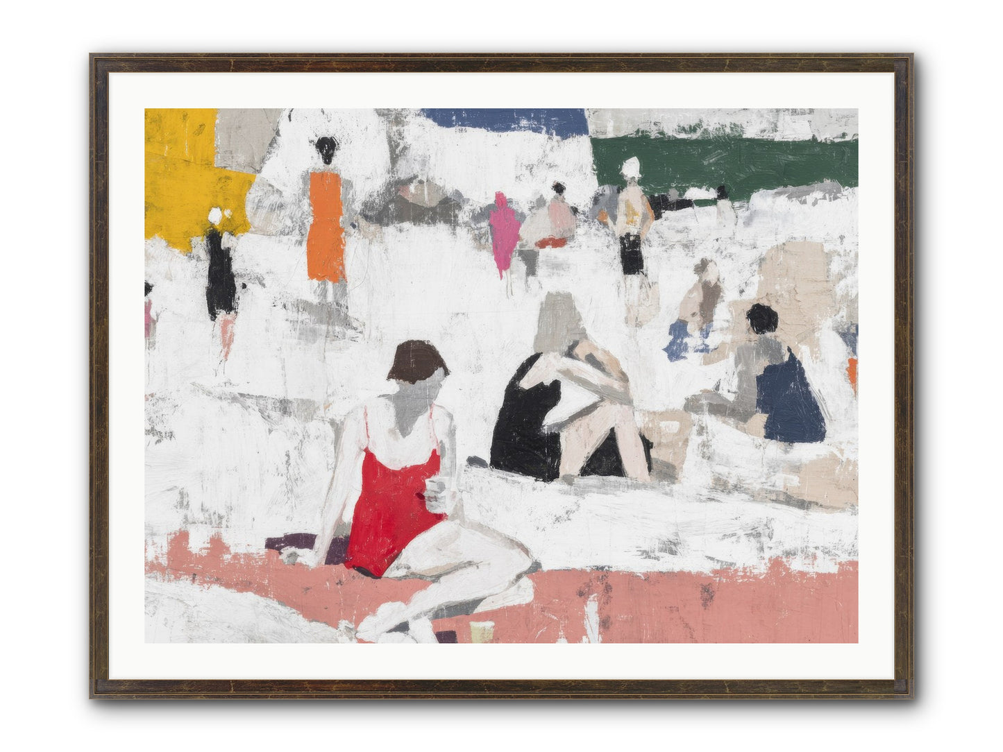 Sand-kissed No.4 Framed Print - Slimwoods Black/Gold 40x30