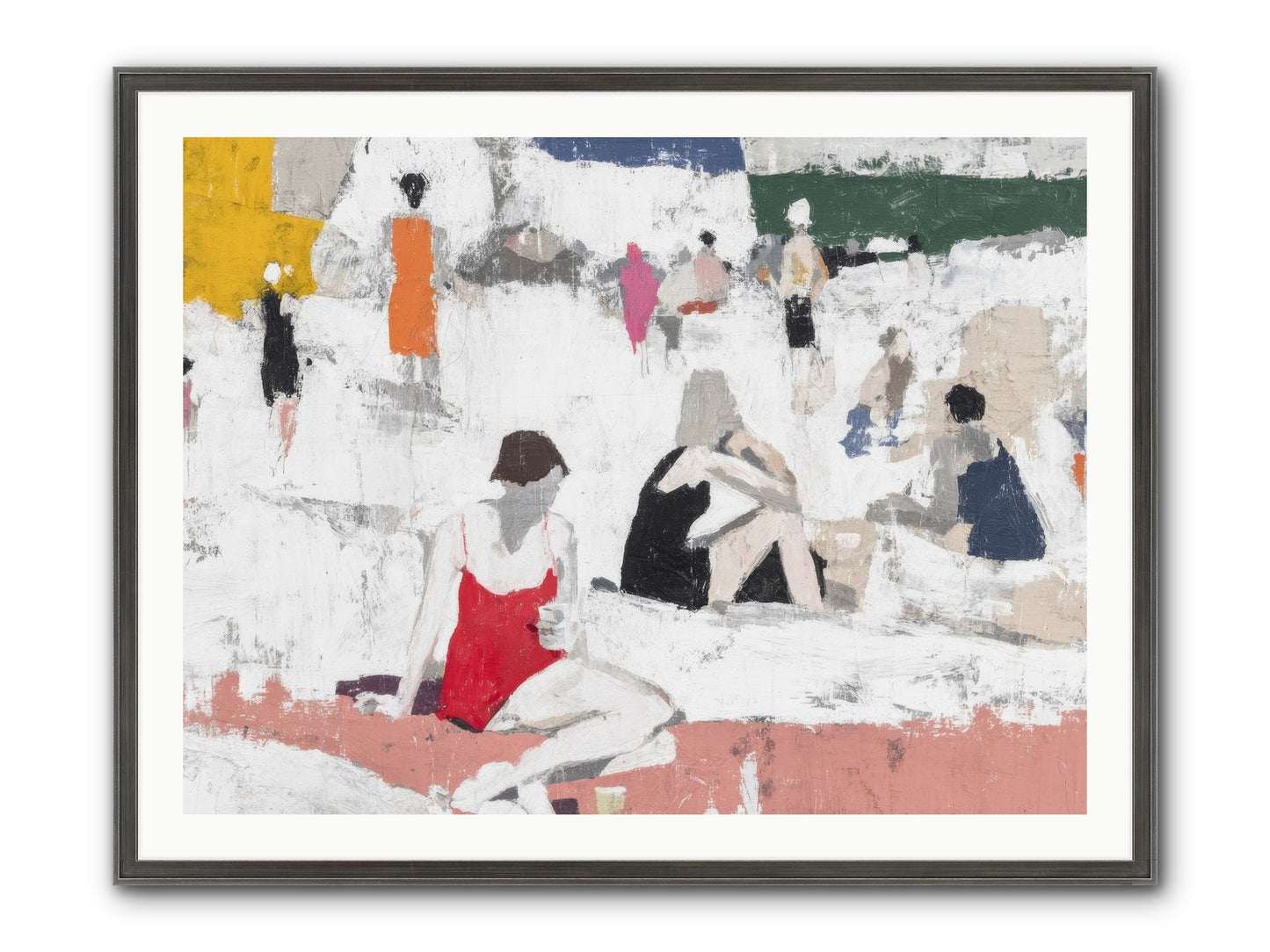 Sand-kissed No.4 Framed Print - Slimwoods Black/Silver 40x30
