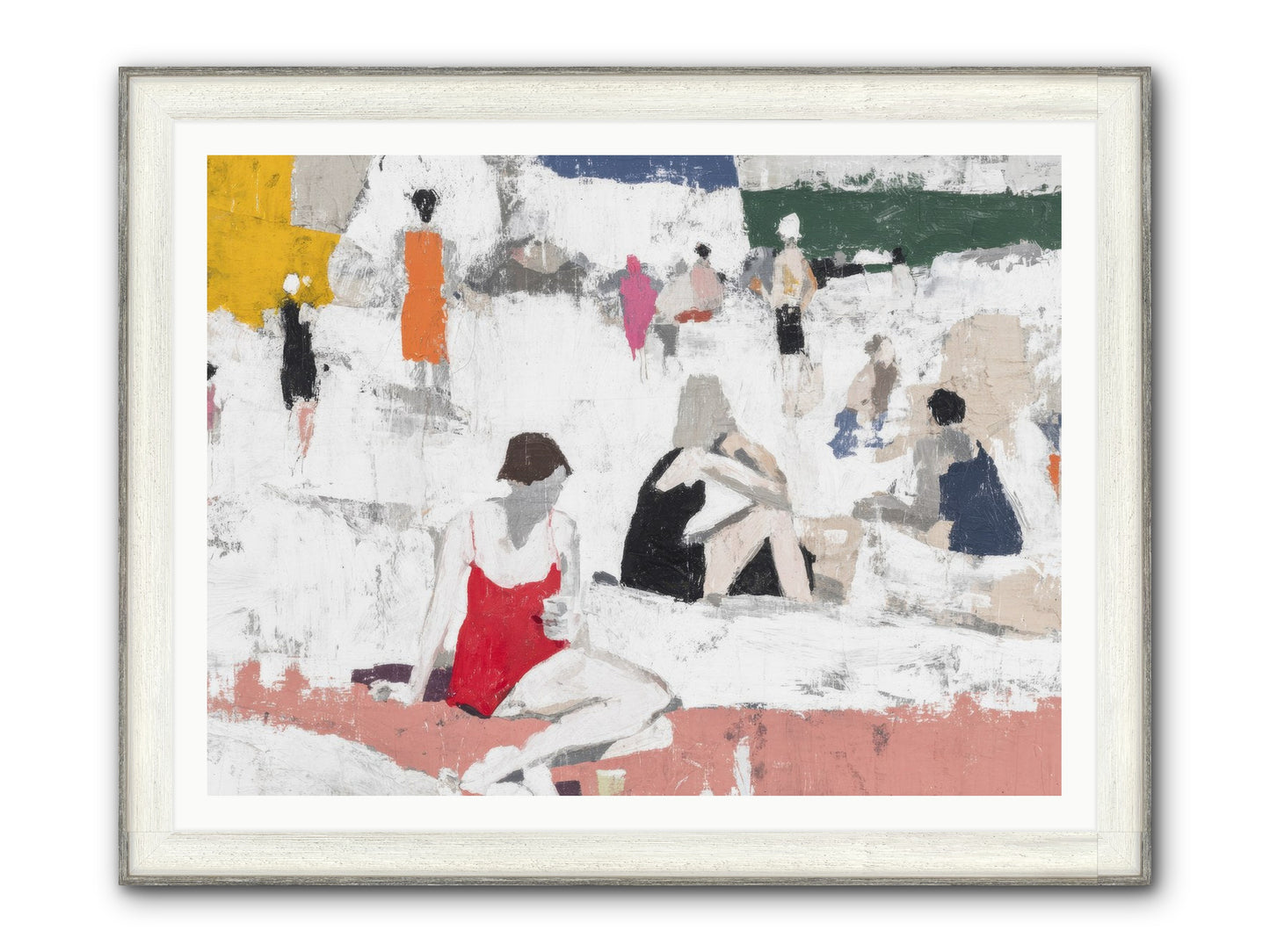 Sand-kissed No.4 Framed Print - Driftwood White 48x36