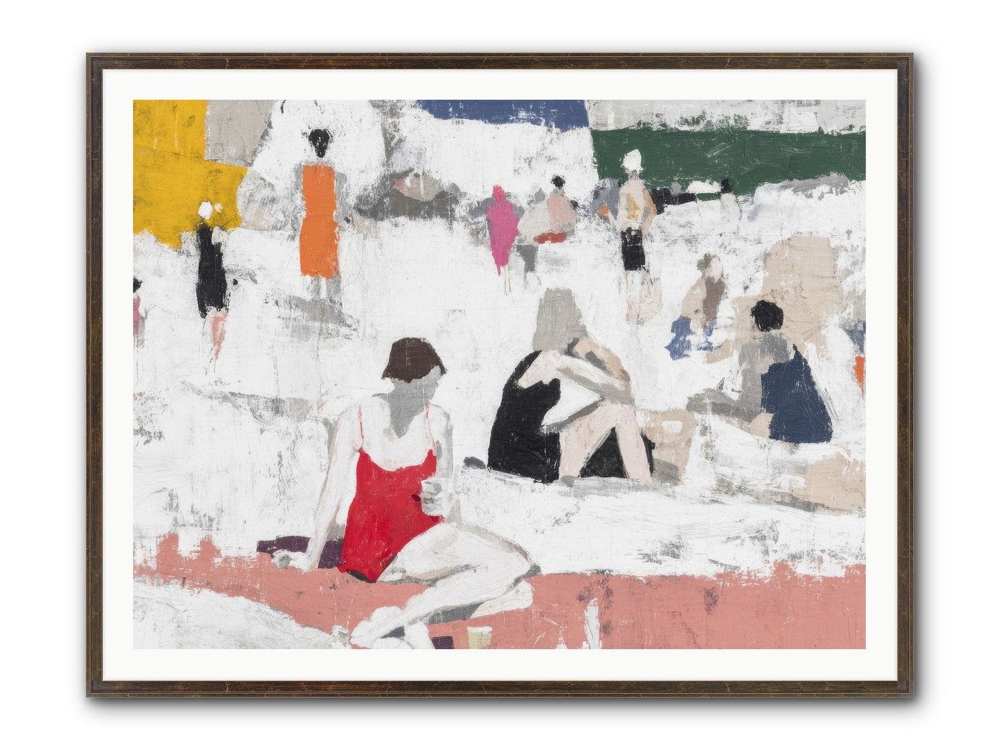 Sand-kissed No.4 Framed Print - Slimwoods Black/Gold 48x36