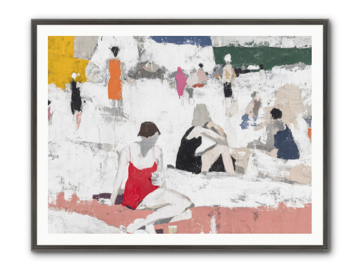 Sand-kissed No.4 Framed Print - Slimwoods Black/Silver 48x36
