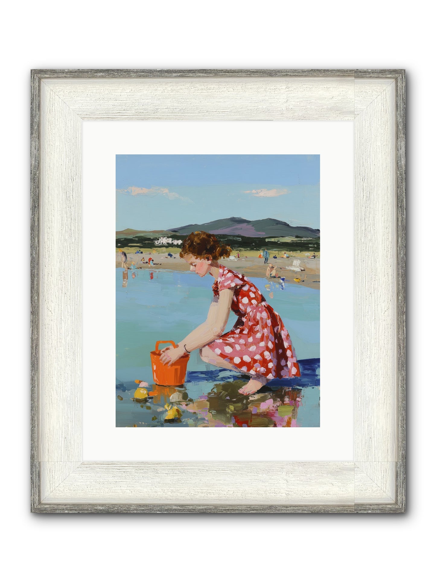 Sandcastle Dreams Framed Print - Driftwood White 12x16
