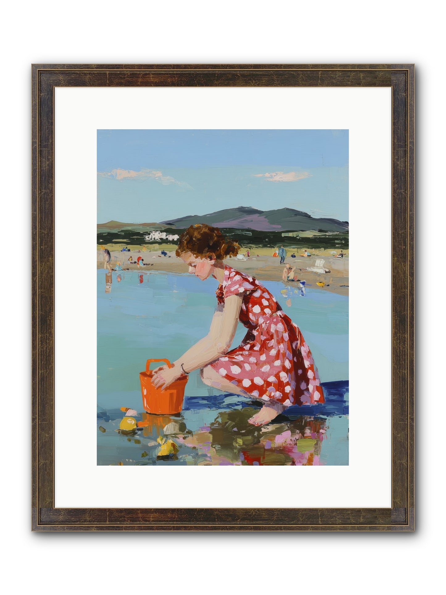 Sandcastle Dreams Framed Print - Slimwoods Black/Gold 12x16