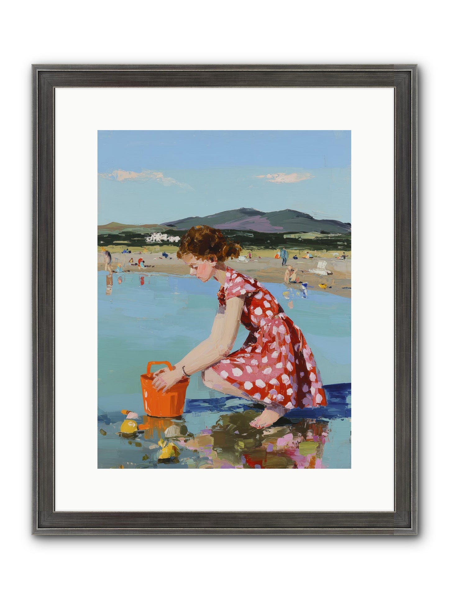 Sandcastle Dreams Framed Print - Slimwoods Black/Silver 12x16
