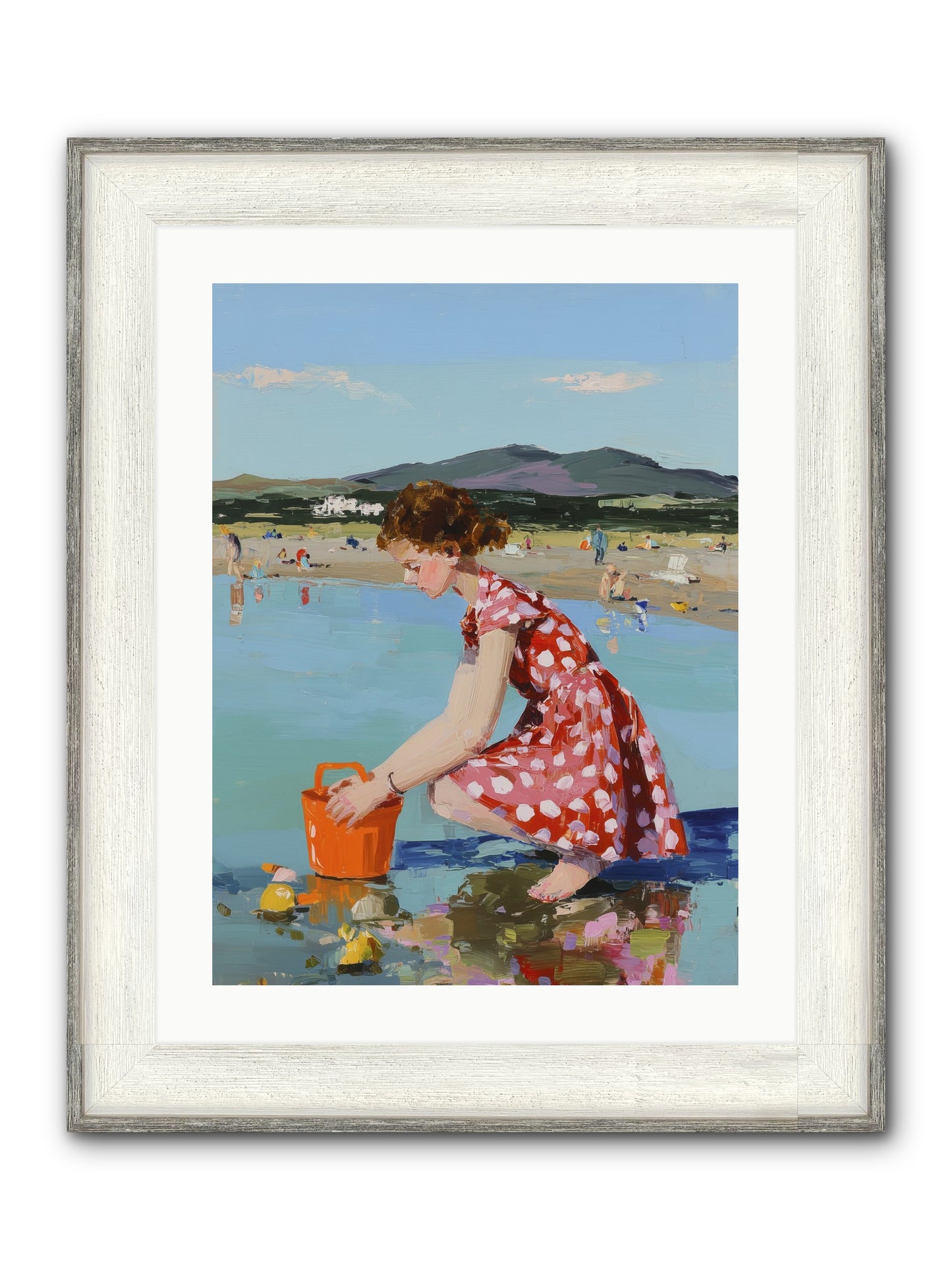 Sandcastle Dreams Framed Print - Driftwood White 18x24