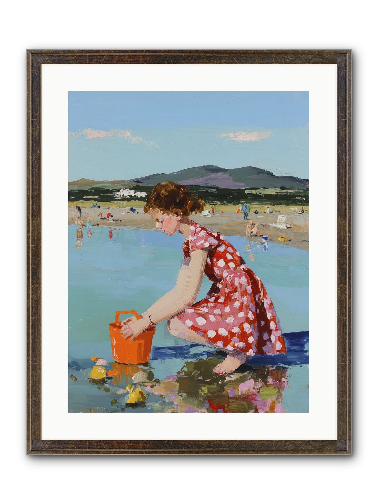 Sandcastle Dreams Framed Print - Slimwoods Black/Gold 18x24
