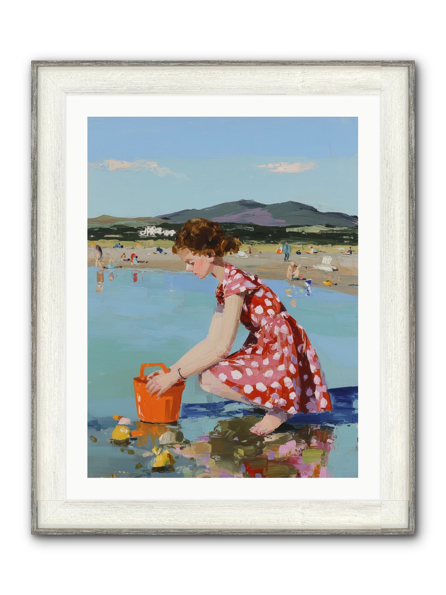 Sandcastle Dreams Framed Print - Driftwood White 24x32