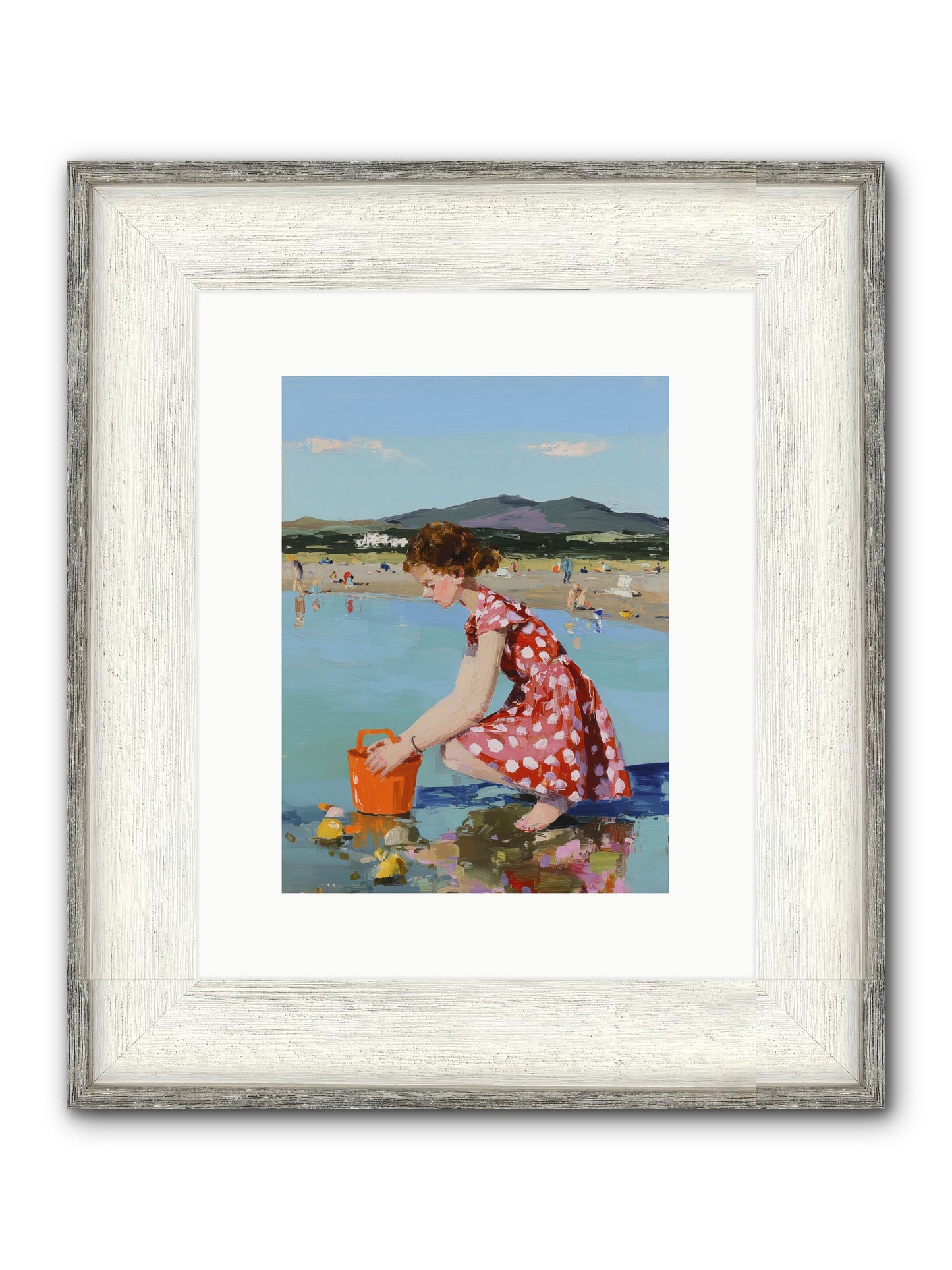 Sandcastle Dreams Framed Print - Driftwood White 9x12