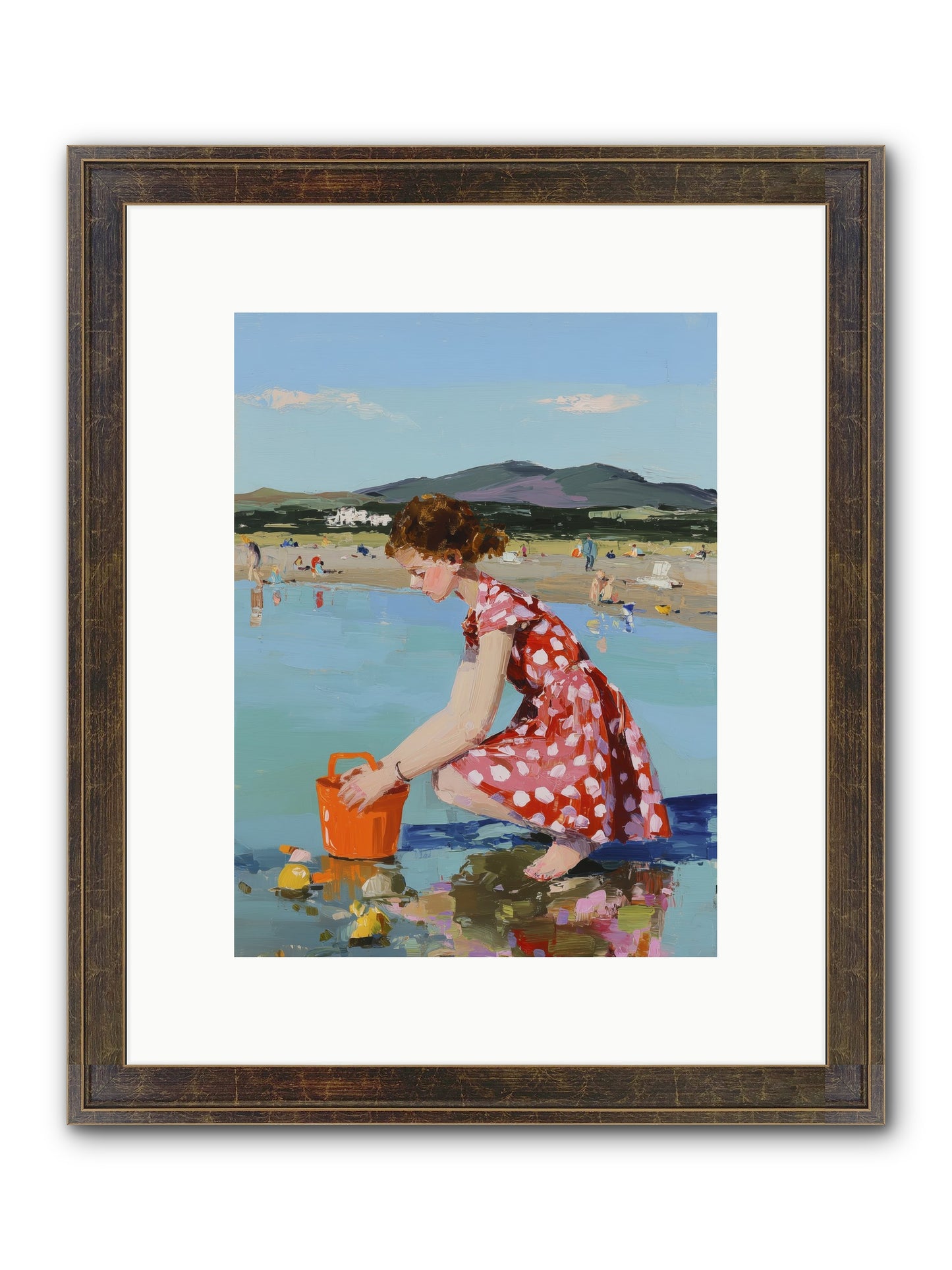 Sandcastle Dreams Framed Print - Slimwoods Black/Gold 9x12