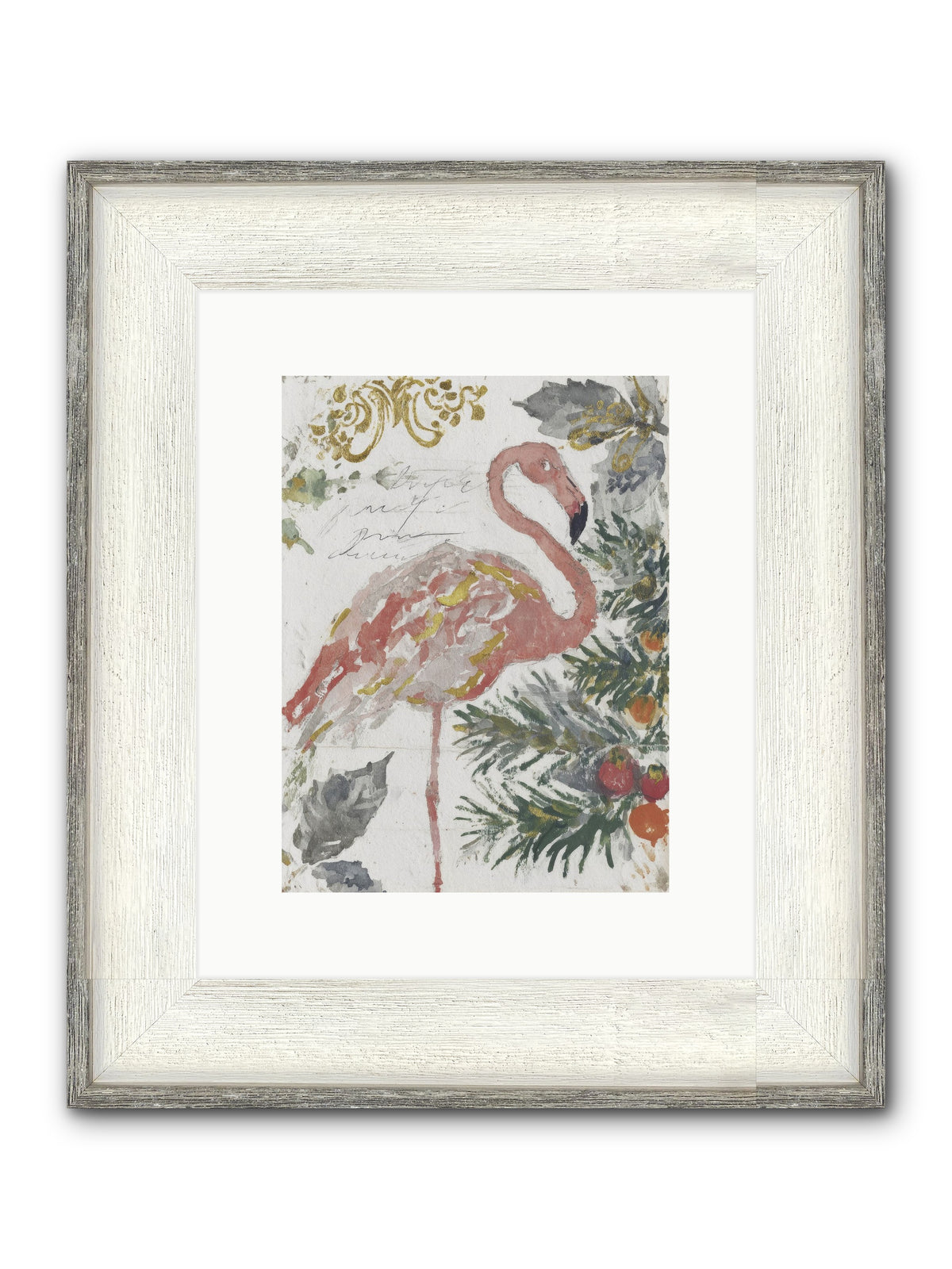 Sandcastle Snowflakes Framed Print - Driftwood White 9x12