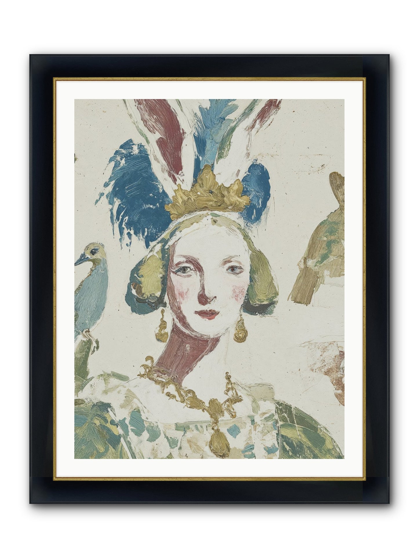 Sapphire Doesn't Apologize Framed Print - Wide Black w/Gold 30x40