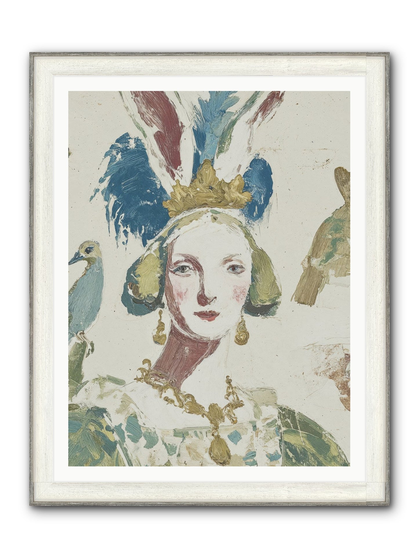 Sapphire Doesn't Apologize Framed Print - Driftwood White 36x48