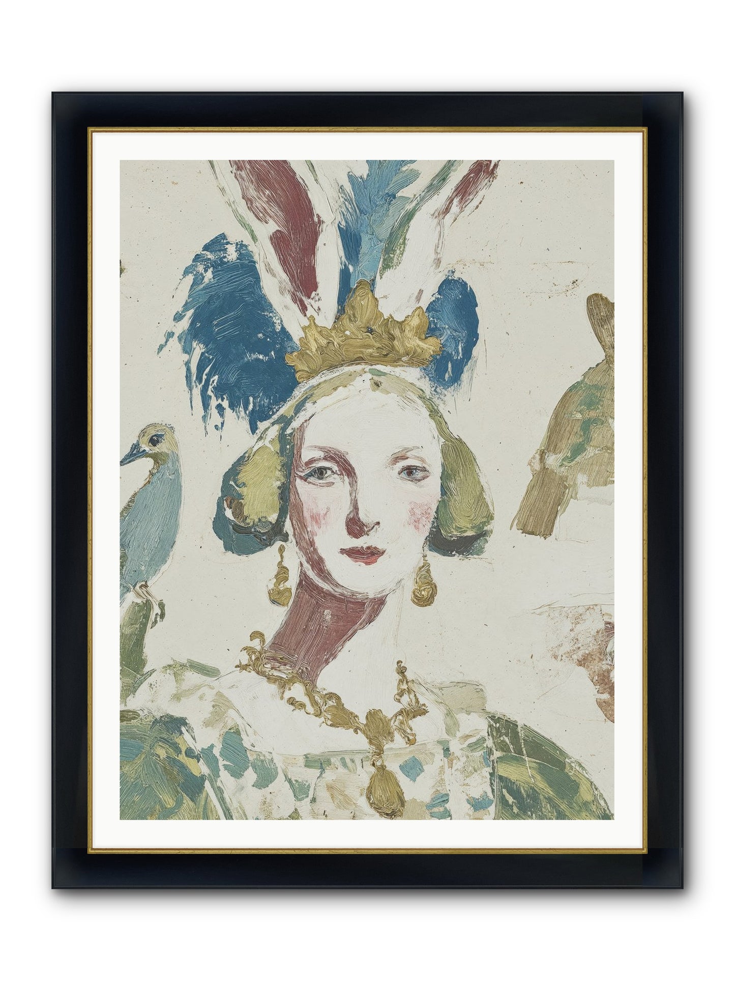 Sapphire Doesn't Apologize Framed Print - Wide Black w/Gold 36x48