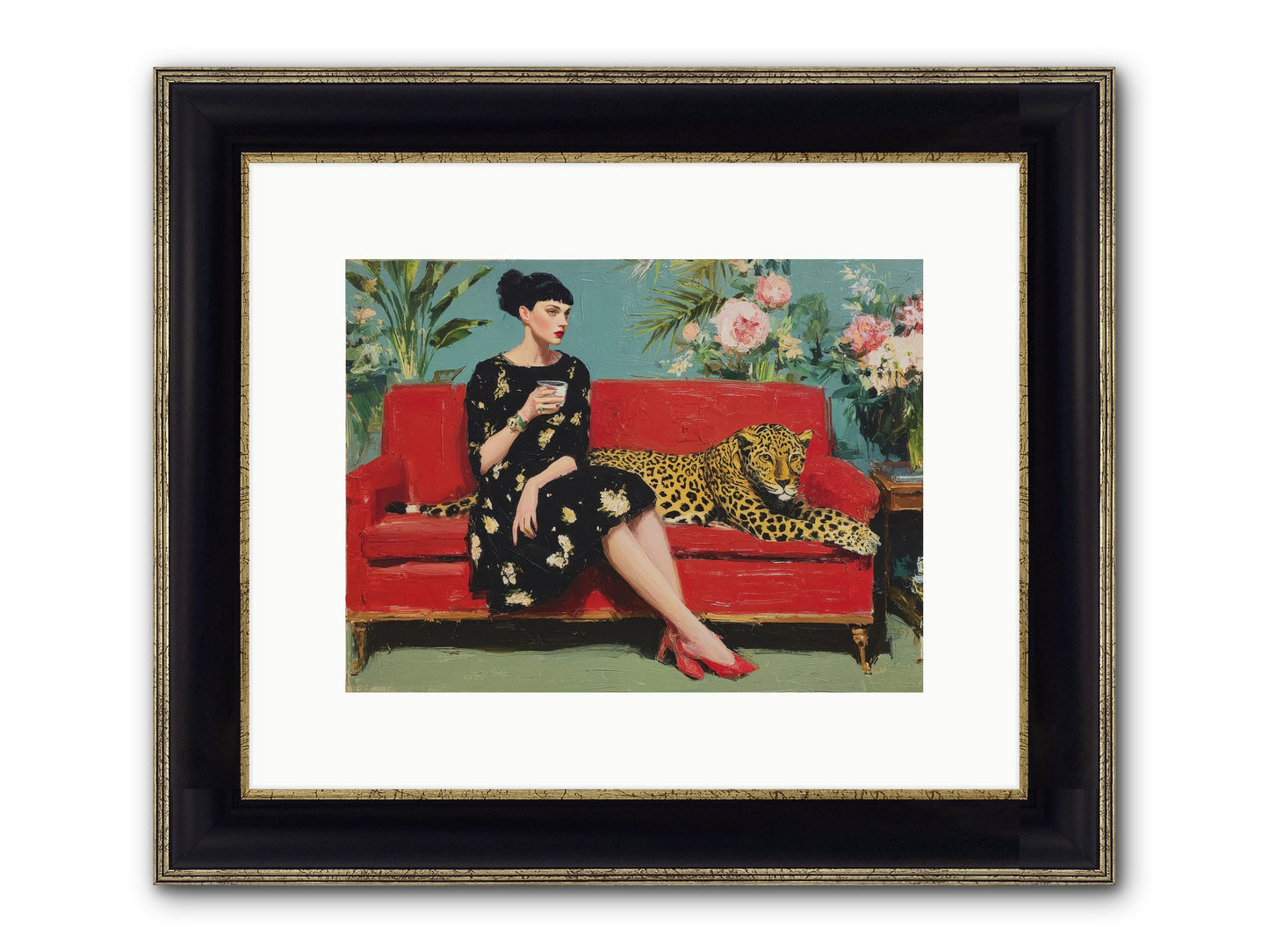 Sapphire Exchange Framed Print - Black & Gold 12x9