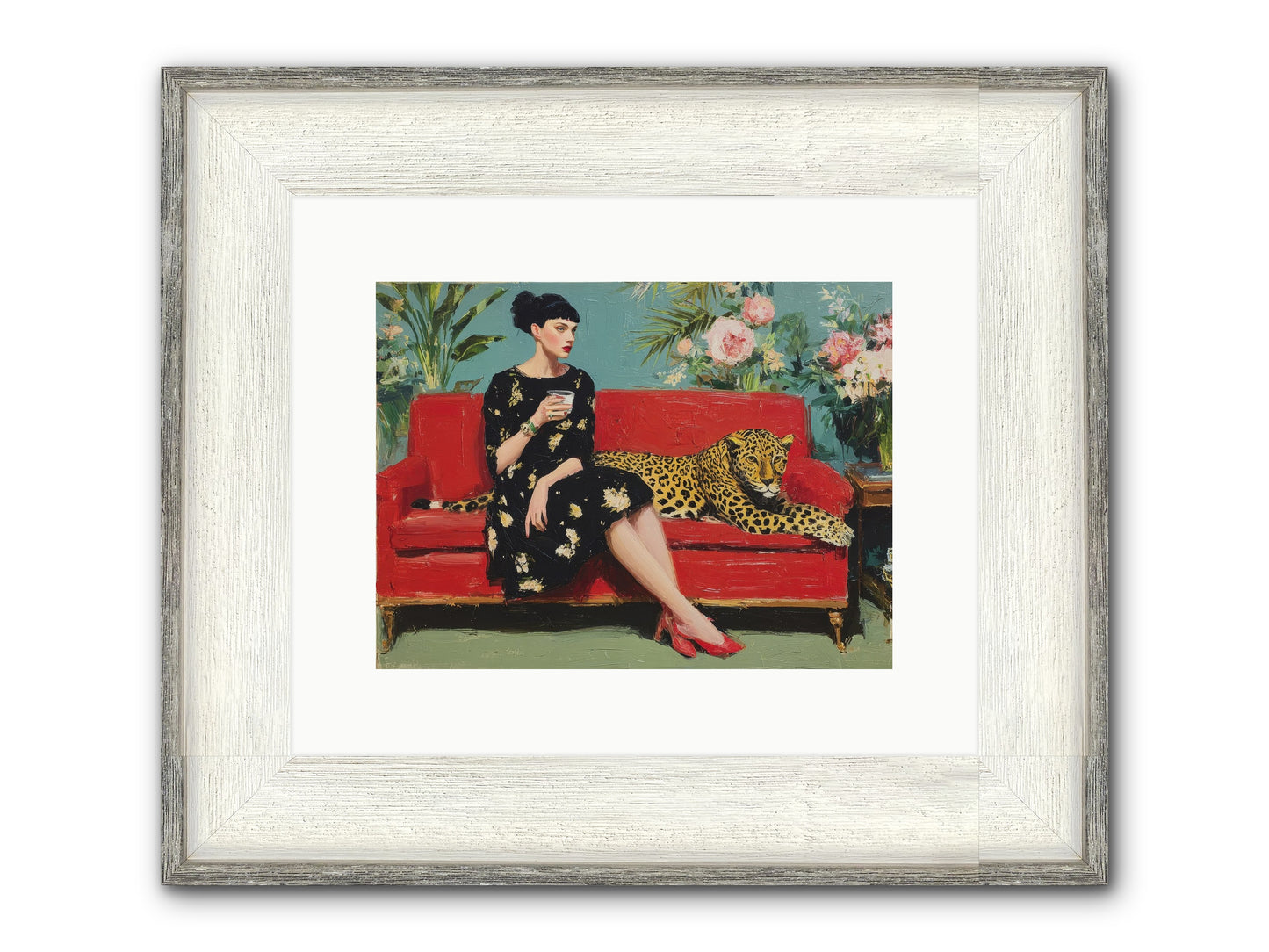 Sapphire Exchange Framed Print - Driftwood White 12x9
