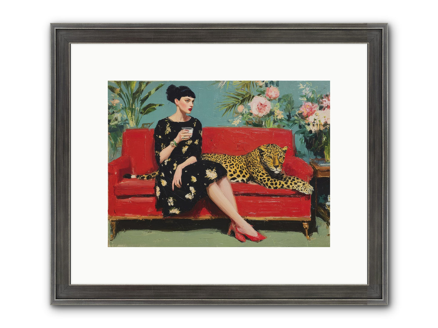 Sapphire Exchange Framed Print - Slimwoods Black/Silver 12x9