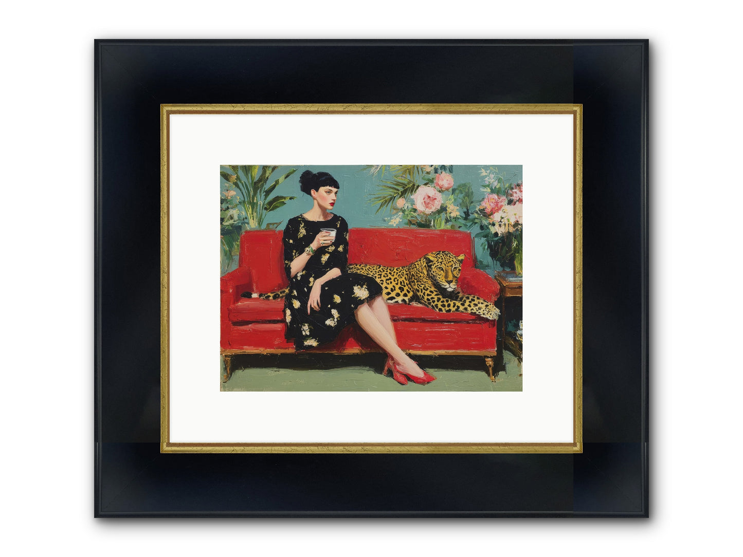 Sapphire Exchange Framed Print - Wide Black w/Gold 12x9