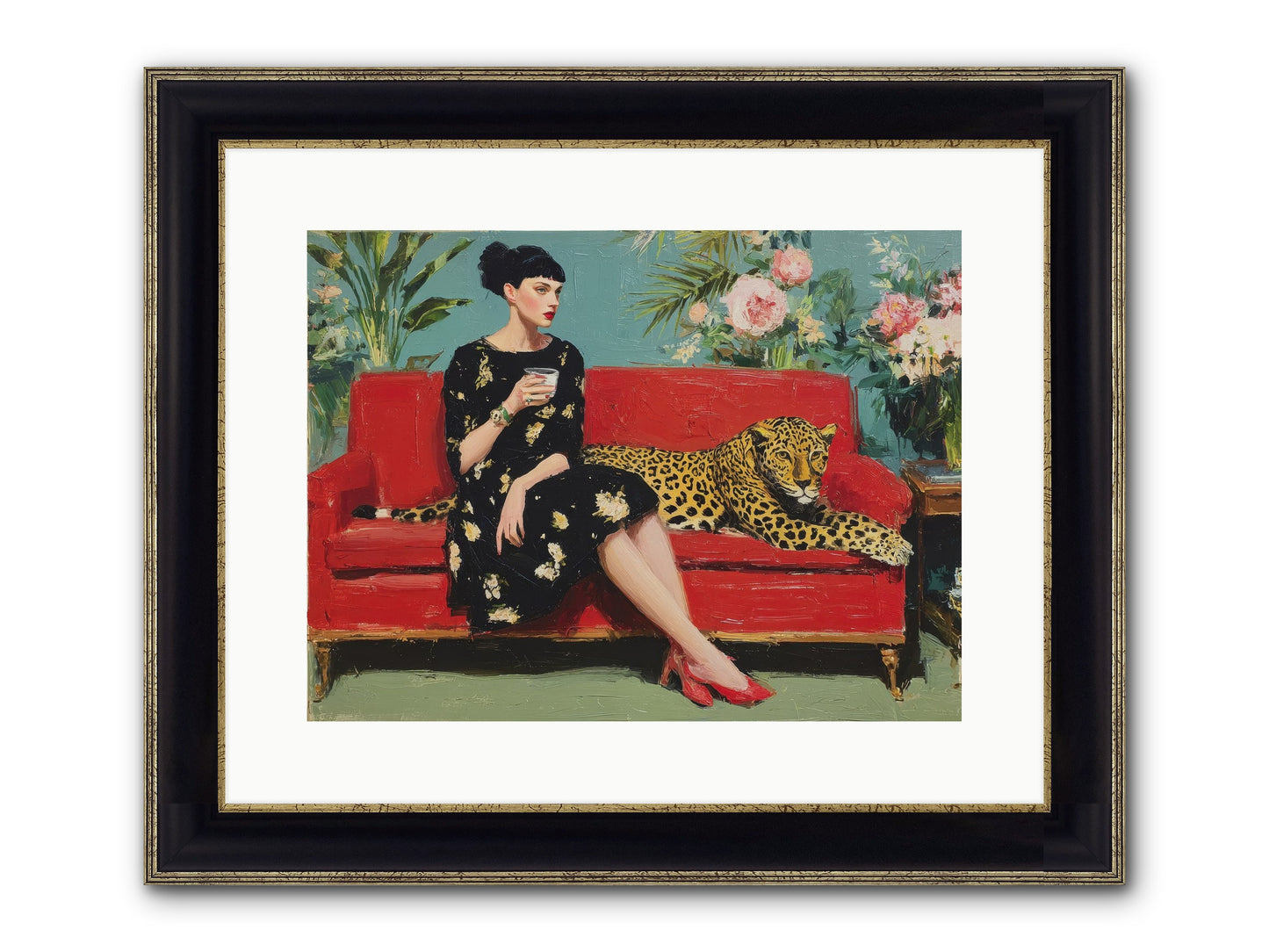 Sapphire Exchange Framed Print - Black & Gold 16x12