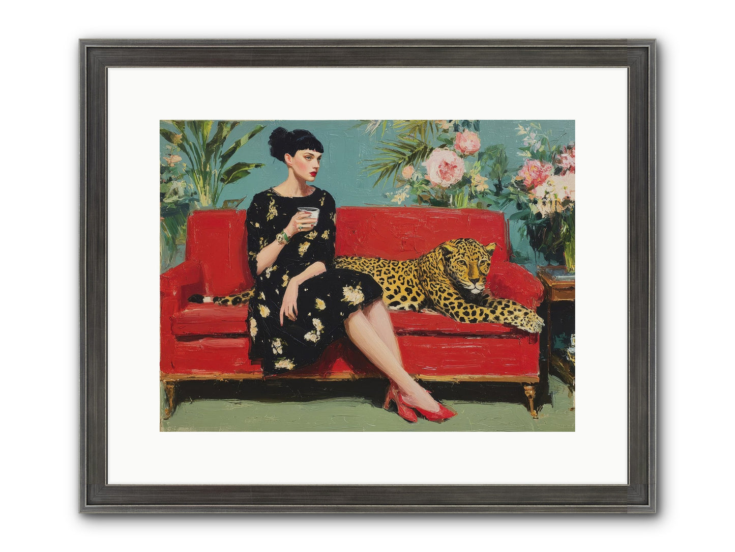 Sapphire Exchange Framed Print - Slimwoods Black/Silver 16x12