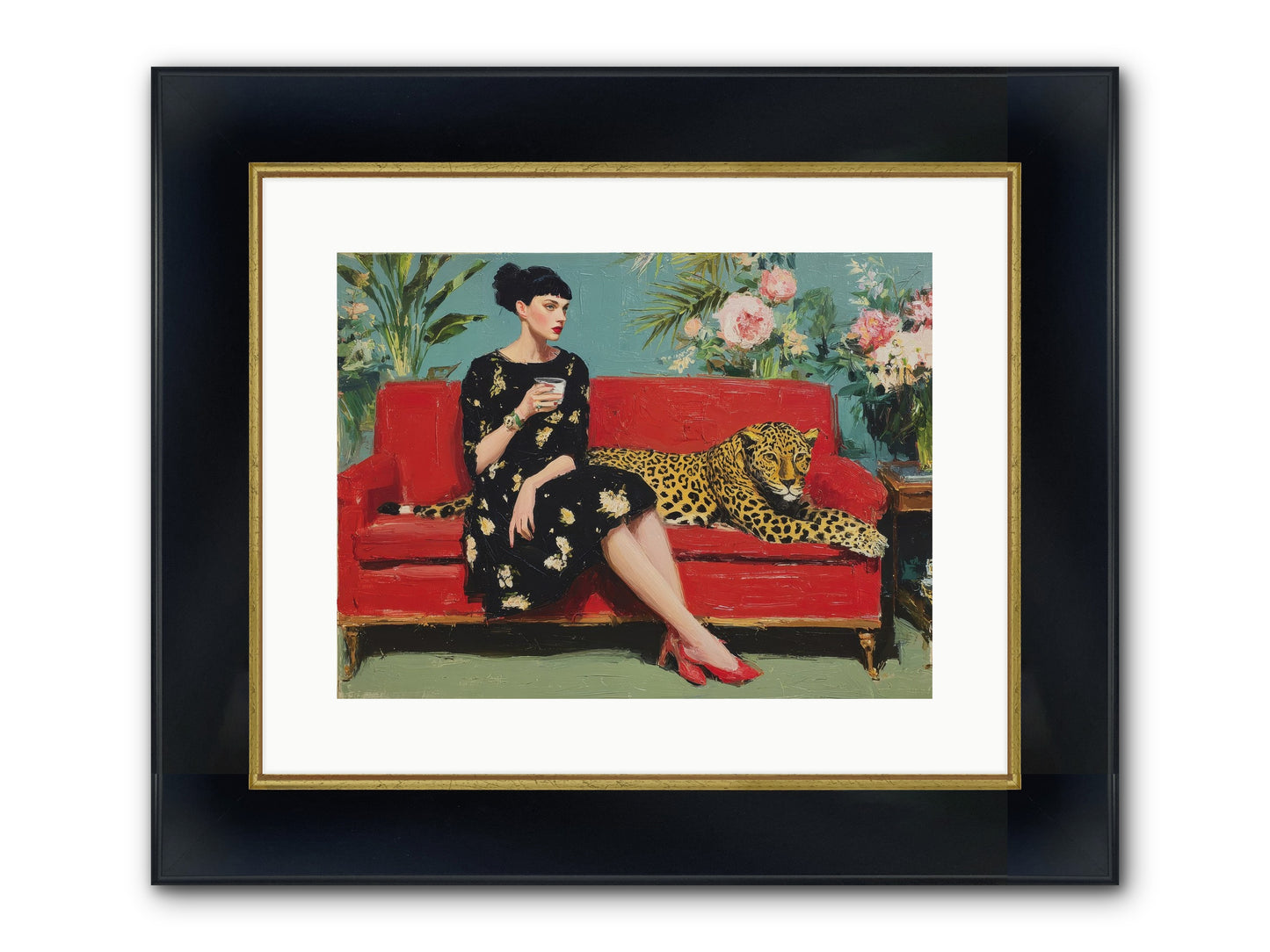 Sapphire Exchange Framed Print - Wide Black w/Gold 16x12