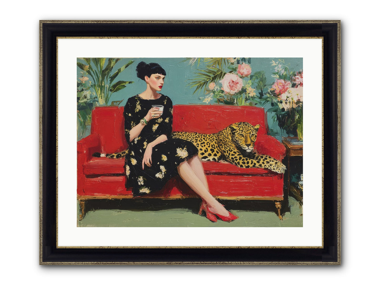 Sapphire Exchange Framed Print - Black & Gold 24x18