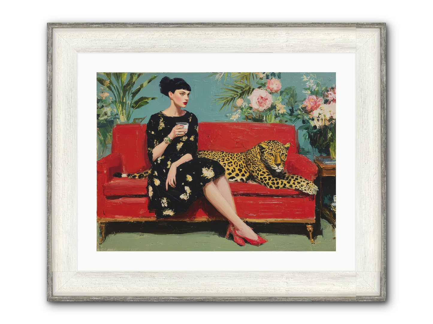 Sapphire Exchange Framed Print - Driftwood White 24x18