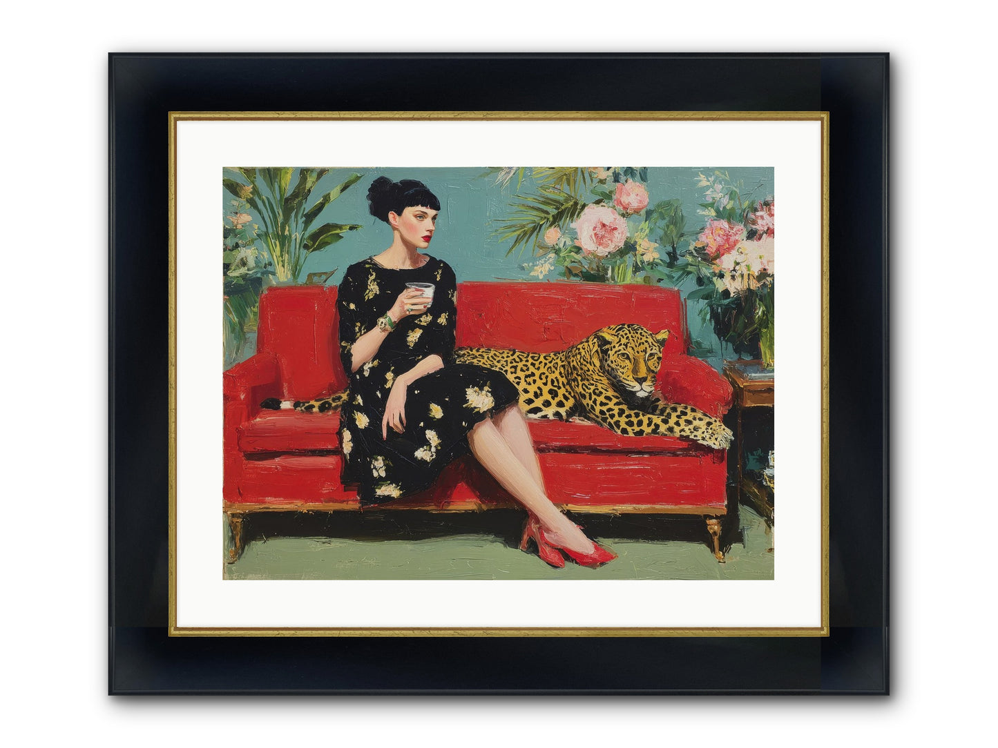 Sapphire Exchange Framed Print - Wide Black w/Gold 24x18
