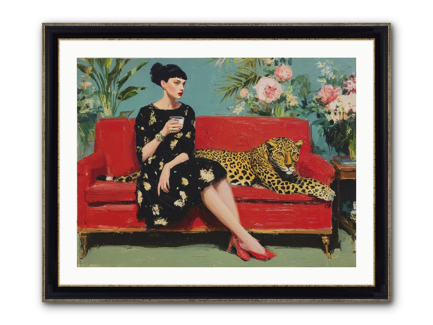 Sapphire Exchange Framed Print - Black & Gold 32x24