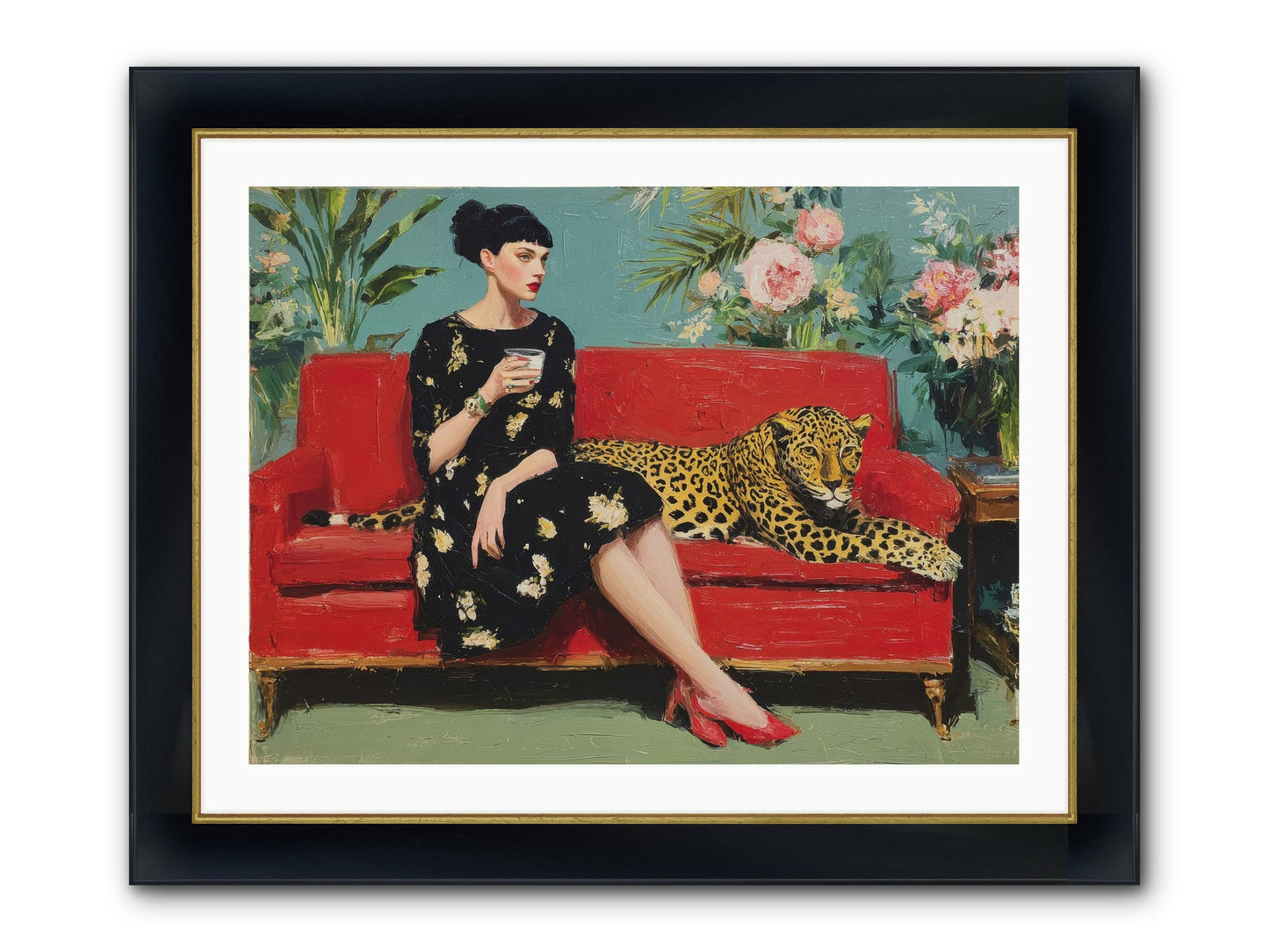 Sapphire Exchange Framed Print - Wide Black w/Gold 32x24