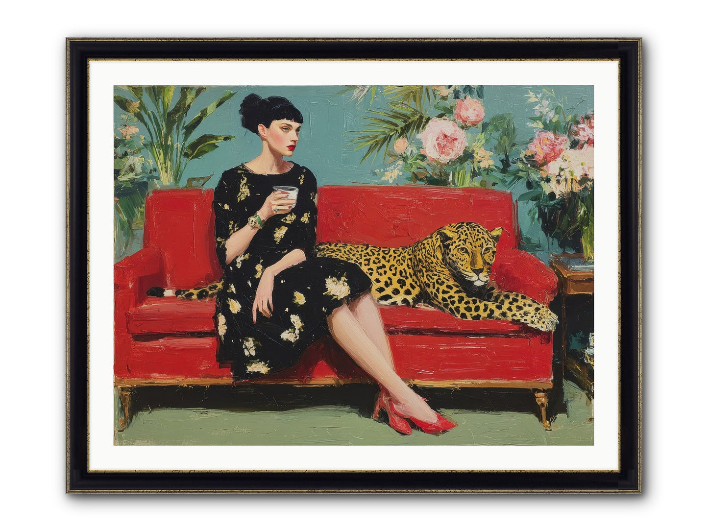 Sapphire Exchange Framed Print - Black & Gold 40x30