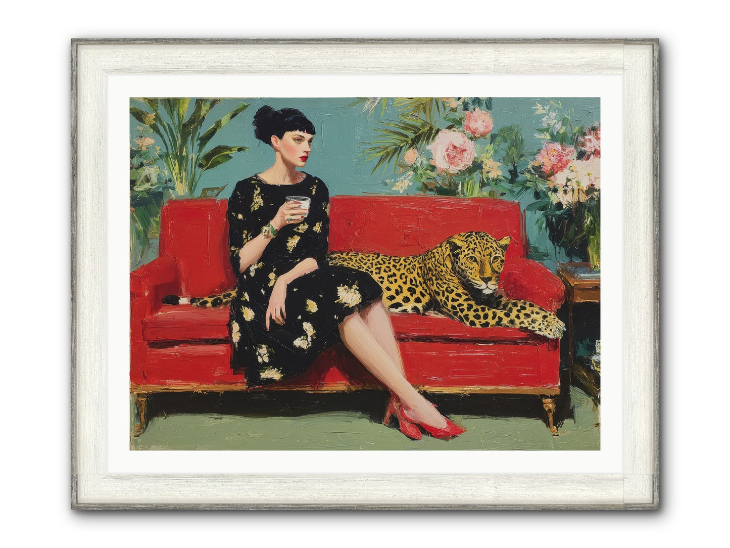 Sapphire Exchange Framed Print - Driftwood White 40x30