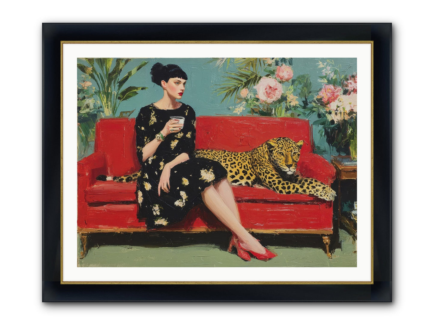 Sapphire Exchange Framed Print - Wide Black w/Gold 40x30