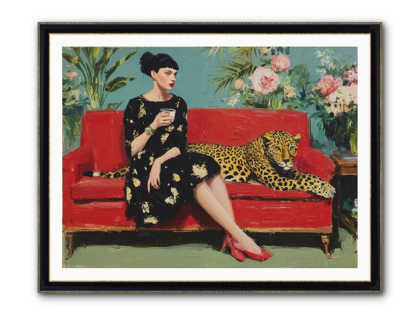 Sapphire Exchange Framed Print - Black & Gold 48x36