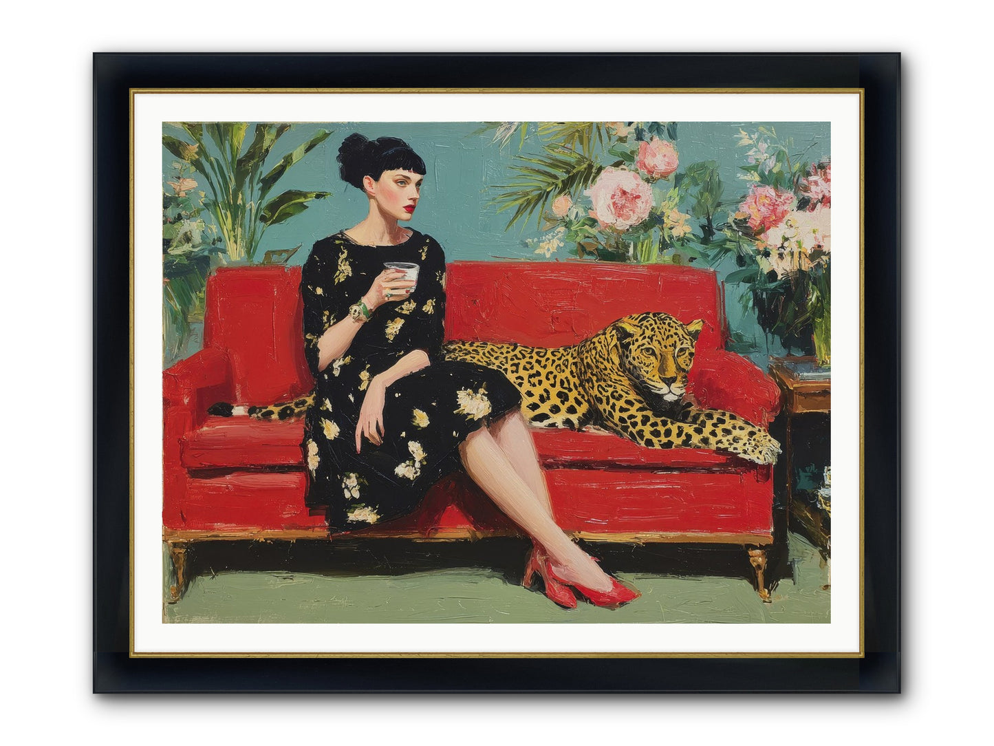 Sapphire Exchange Framed Print - Wide Black w/Gold 48x36