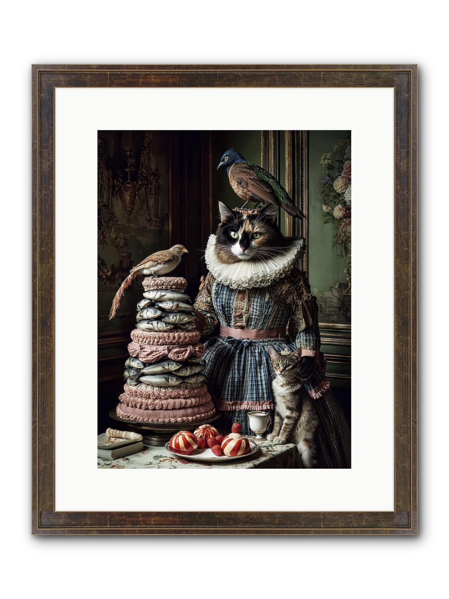 Sardine & Silk Patisserie Framed Print - Slimwoods Black/Gold 12x16