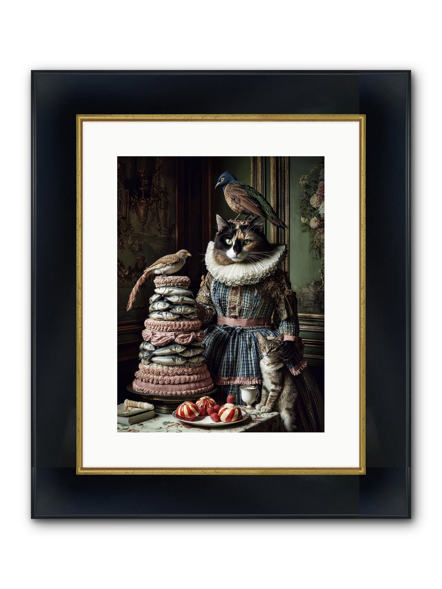 Sardine & Silk Patisserie Framed Print - Wide Black w/Gold 12x16