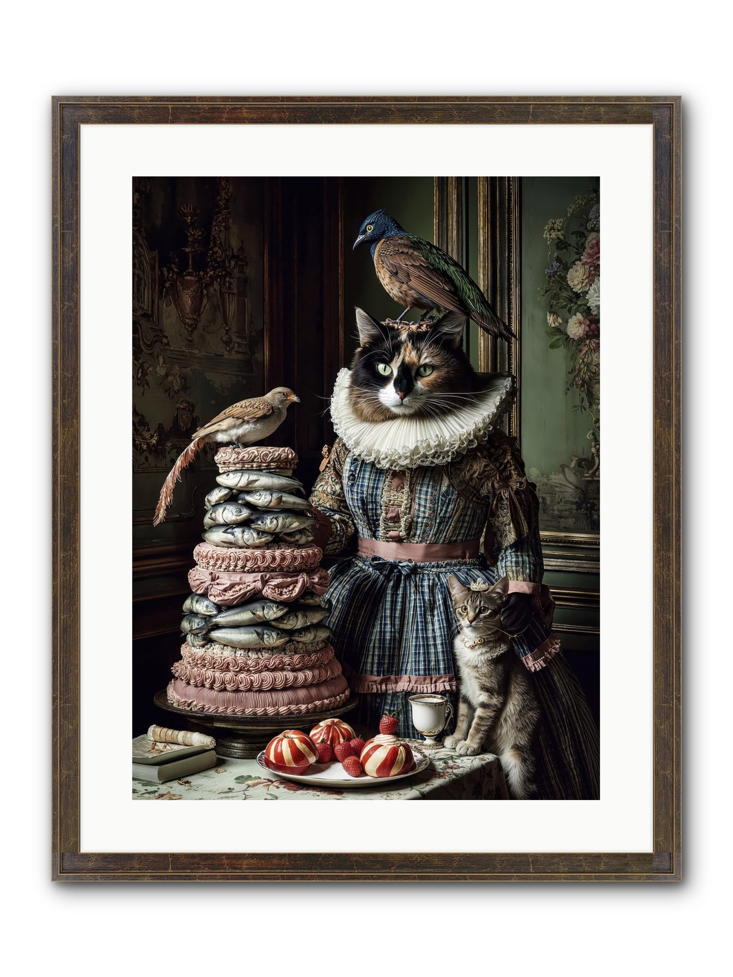 Sardine & Silk Patisserie Framed Print - Slimwoods Black/Gold 18x24