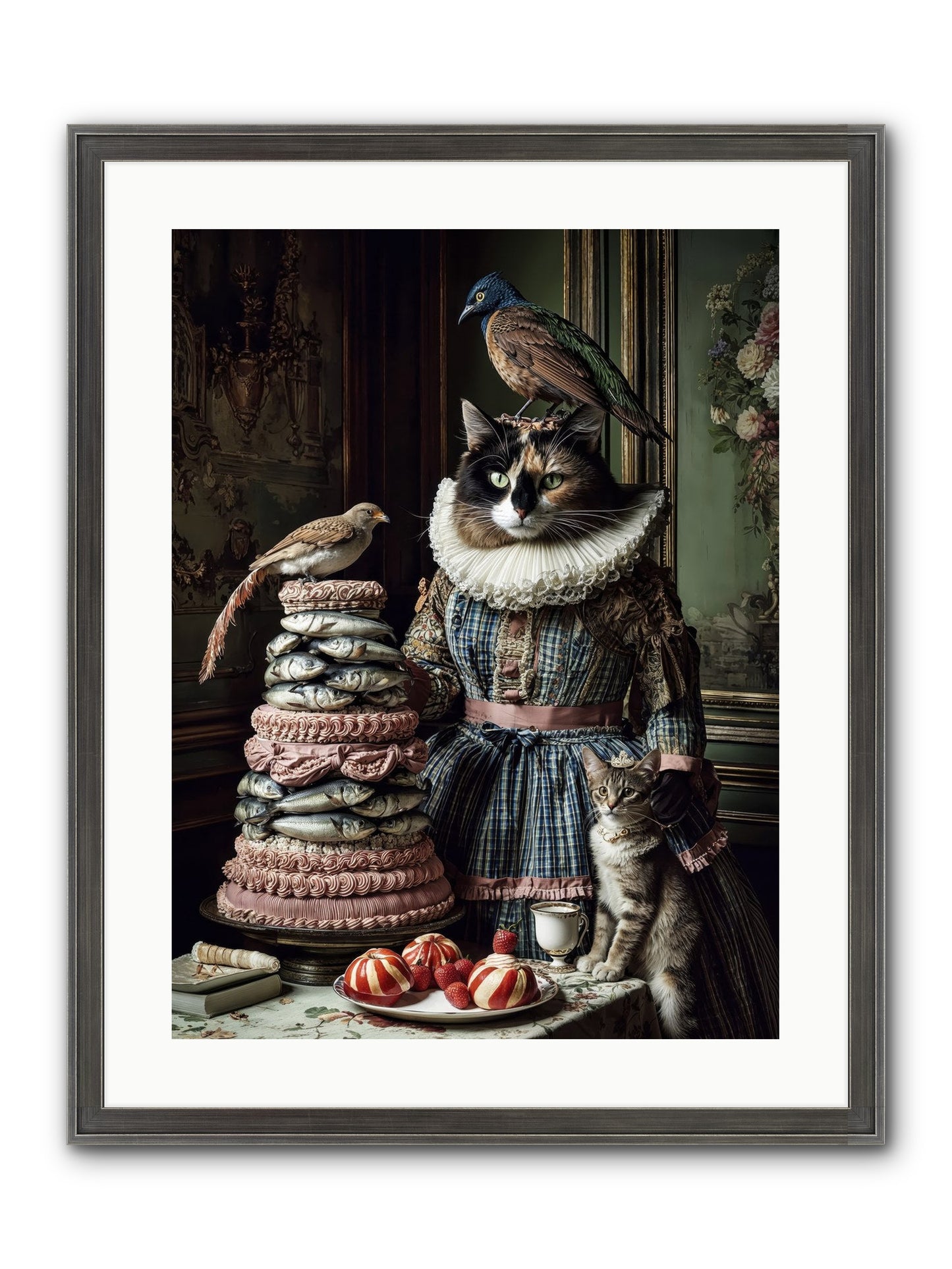 Sardine & Silk Patisserie Framed Print - Slimwoods Black/Silver 18x24