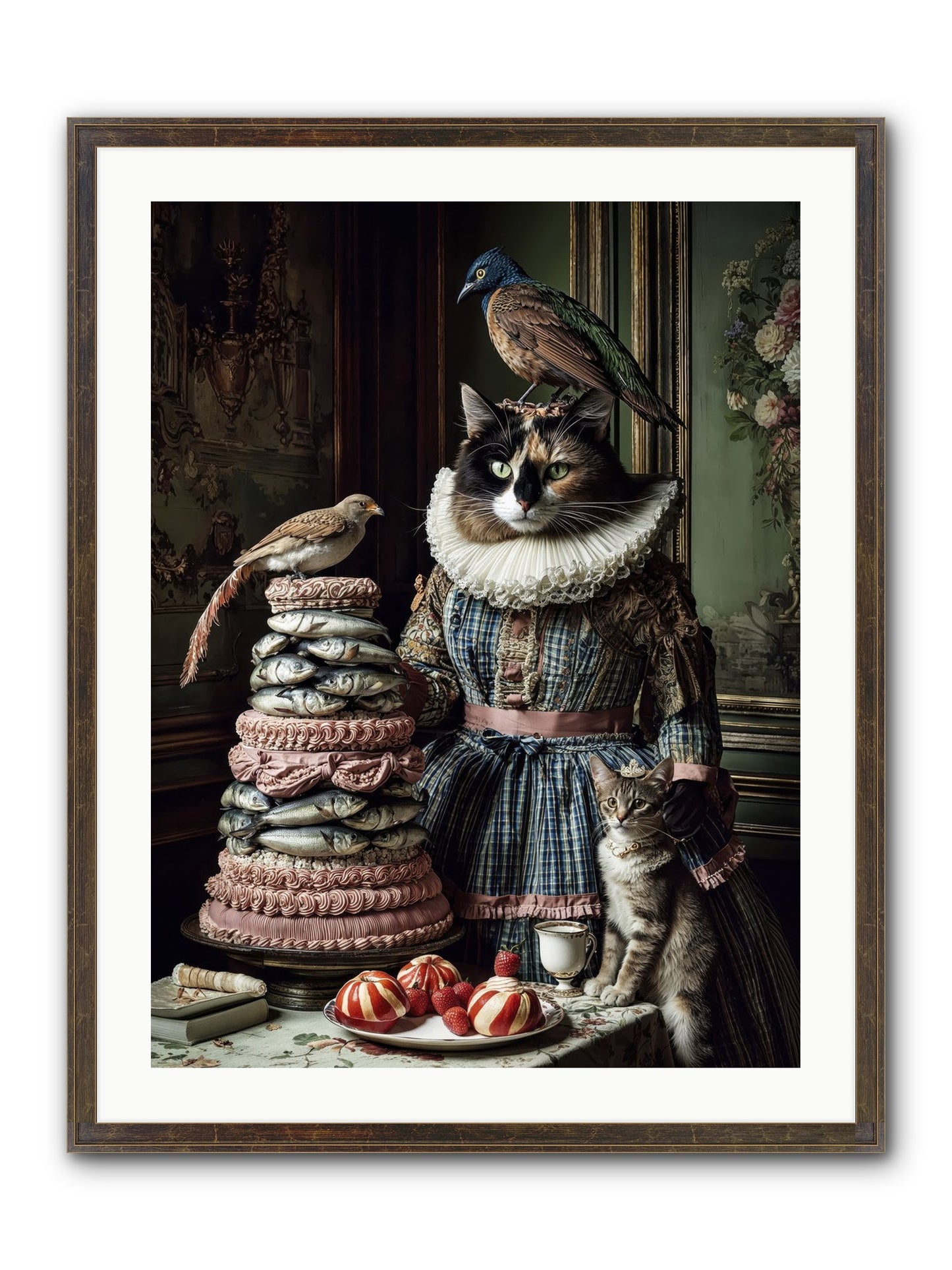 Sardine & Silk Patisserie Framed Print - Slimwoods Black/Gold 24x32