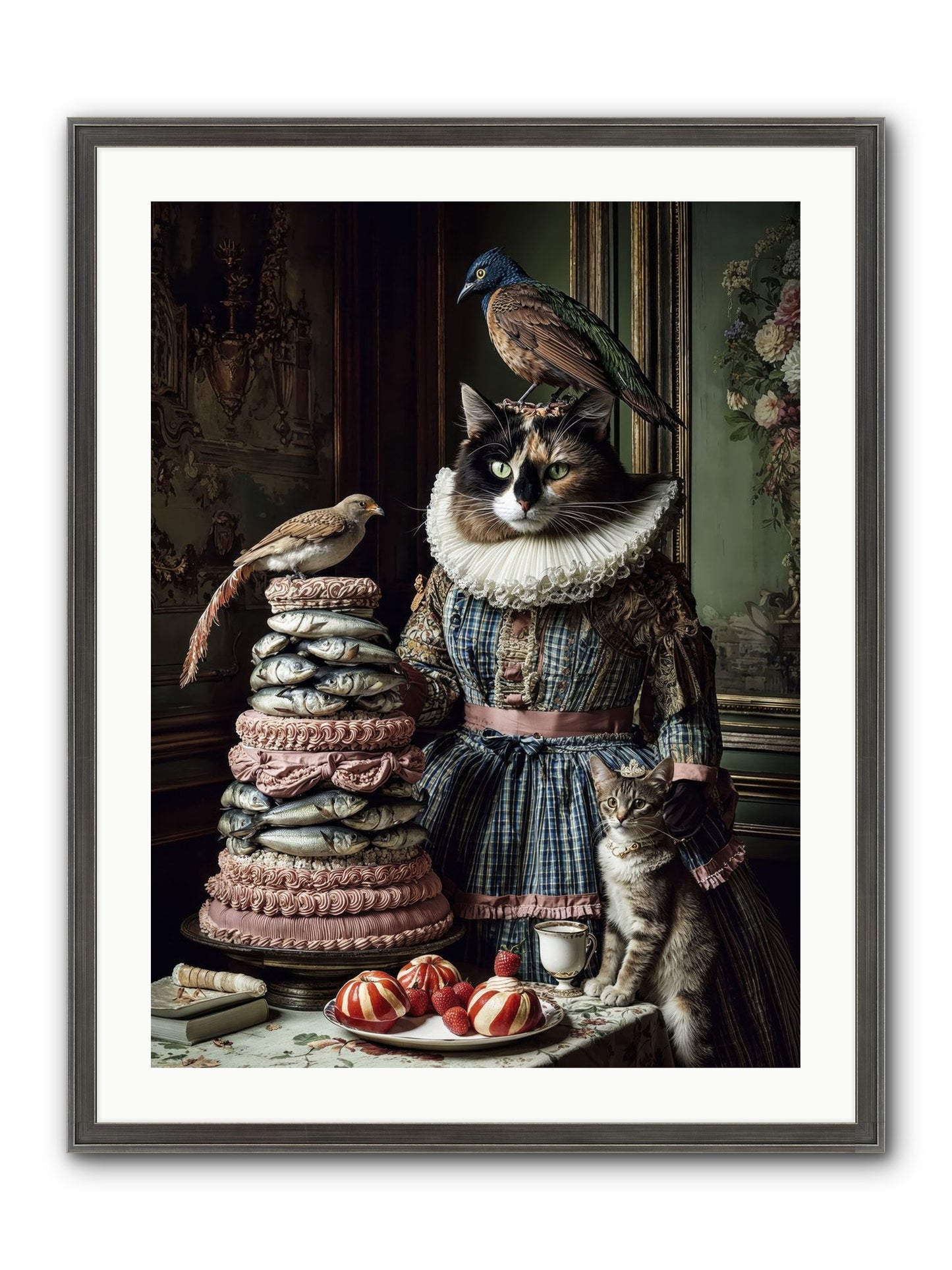 Sardine & Silk Patisserie Framed Print - Slimwoods Black/Silver 24x32