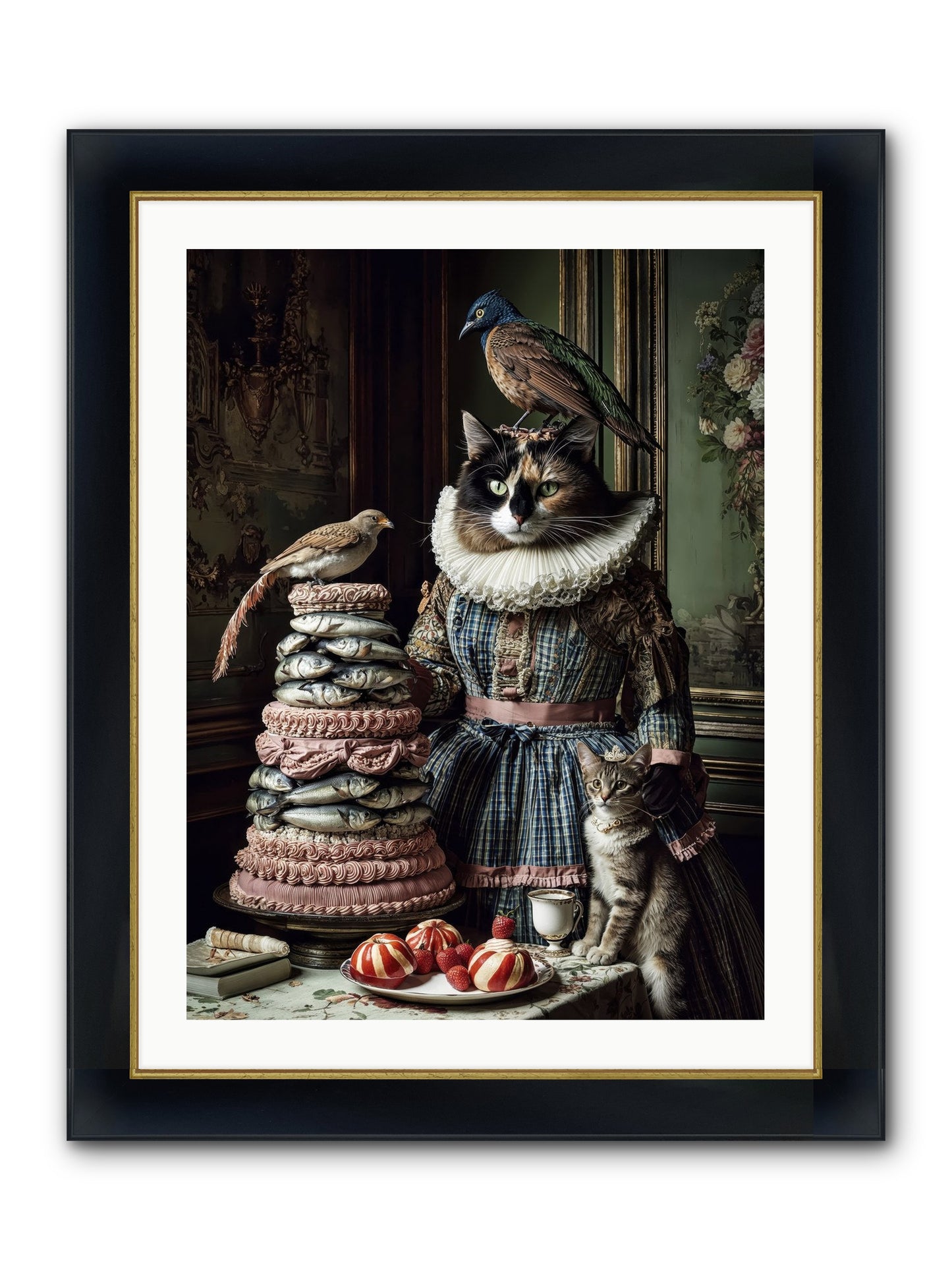 Sardine & Silk Patisserie Framed Print - Wide Black w/Gold 24x32