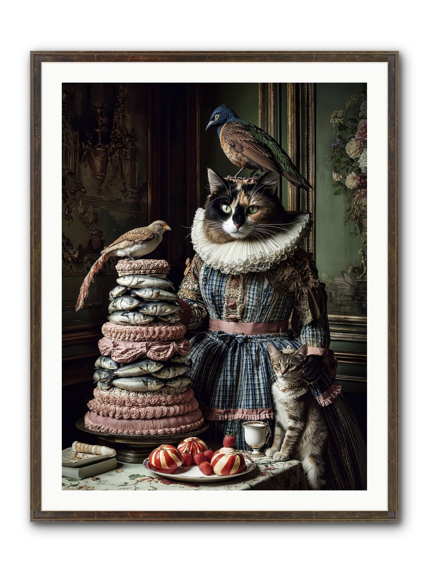 Sardine & Silk Patisserie Framed Print - Slimwoods Black/Gold 30x40
